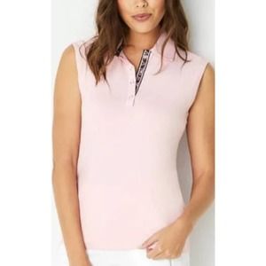 Anatomie Nova Honiara Jersey Sleeveless Polo  Pink